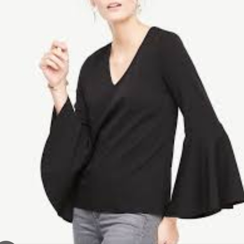 Michaels Black Flared Sleeve Blouse